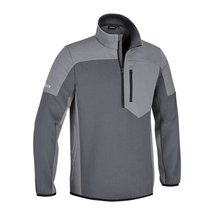 BETA 7643G Felpa zip corta, 80% cotone, 20% poliestere, 280 g, antracite/grigio chiaro