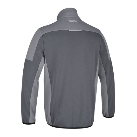 BETA 7643G Felpa zip corta, 80% cotone, 20% poliestere, 280 g, antracite/grigio chiaro