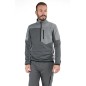 BETA 7643G Felpa zip corta, 80% cotone, 20% poliestere, 280 g, antracite/grigio chiaro
