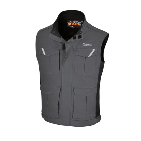 BETA 7937MG Gilet da lavoro grigio in 100% cotone, comodo e resistente