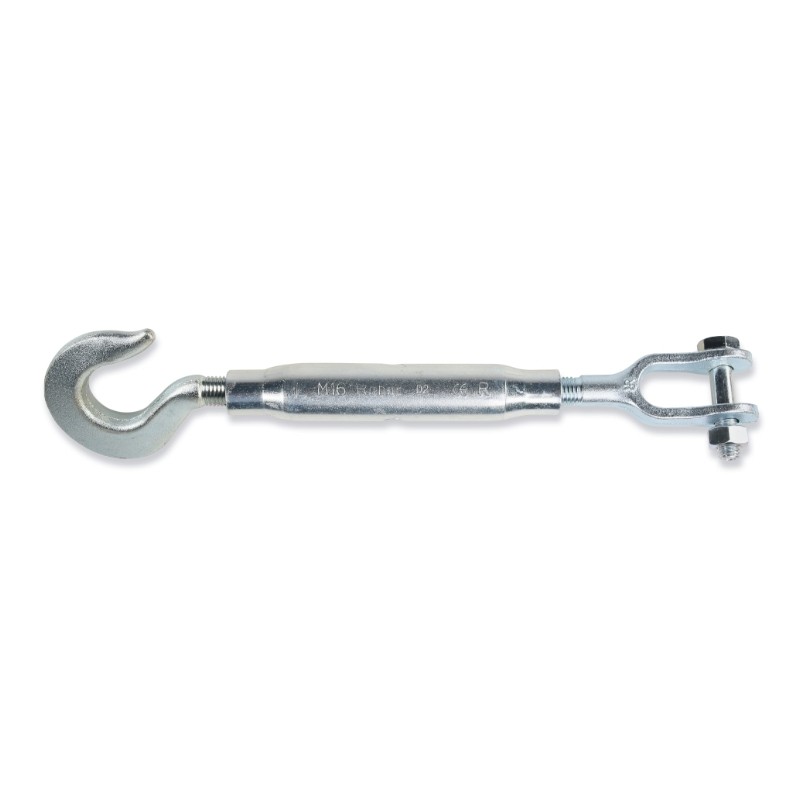 ROBUR 8011TZ Tenditore gancio e forcella canaula a tubo DIN 1478 zincato