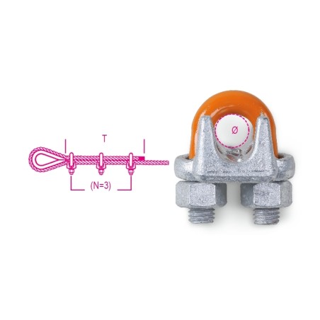 ROBUR 8015 Morsetti tipo pesante corpo in acciaio zincati a caldo