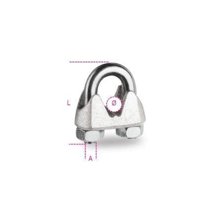 ROBUR 8018T Morsetti tipo TELECOM, corpo in ghisa malleabile zincato a caldo