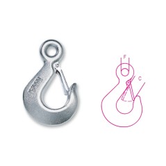 ROBUR 8051S Ganci per sollevamento con sicura acciaio al carbonio zincati