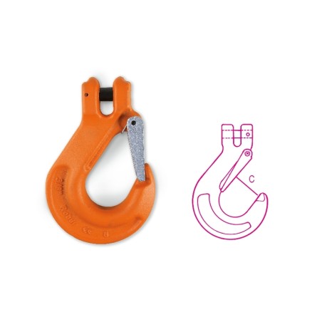 ROBUR 8060R Gancio per sollevamento tipo Clevis a forcella, acciaio legato ad alta resistenza grado 8