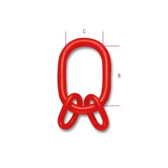 ROBUR 8086 Campanella per sollevamento tripla, acciaio legato ad alta resistenza grado 8