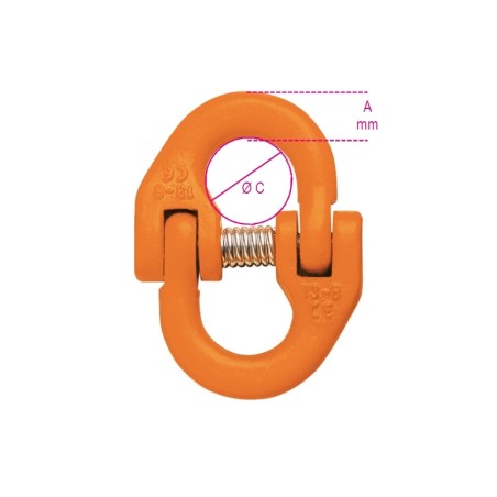 ROBUR 8090R Maglia di giunzione per sollevamento, acciaio legato ad alta resistenza grado 8