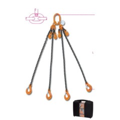 ROBUR 8098 Pendente per sollevamento con ganci accorciatori catena a 4 bracci, grado 8