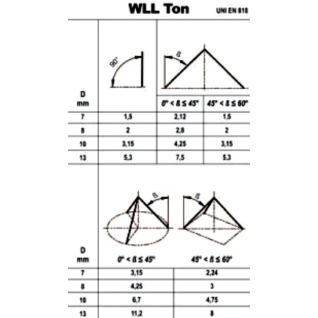ROBUR 8100 Catene per sollevamento, acciaio legato ad alta resistenza grado 8