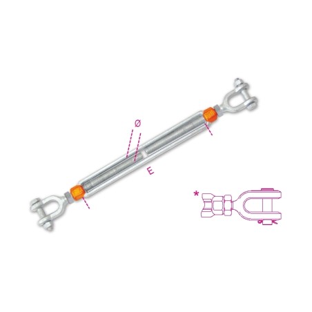 ROBUR 8109 Tenditore a due forcelle ad alta resistenza zincato a caldo