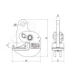 ROBUR 8135H Pinza per sollevamento orizzontale di superfici piane con durezza max 30HRC/300HB
