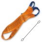 ROBUR 8161 Braca per sollevamento arancio 10t nastro piatto a due strati, 20t nastro piatto a quattro strati, asole rinforzate