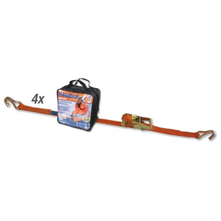 ROBUR 8181 6/B4 Borse set 4 cricchetti 8181 6m nastro in poliestere ad alta tenacità gancio uncino