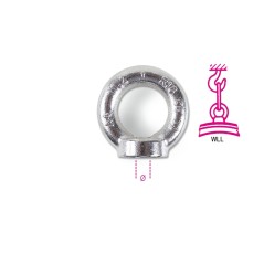 ROBUR 8242F Golfari per sollevamento inox A4 femmina, FORGIATI