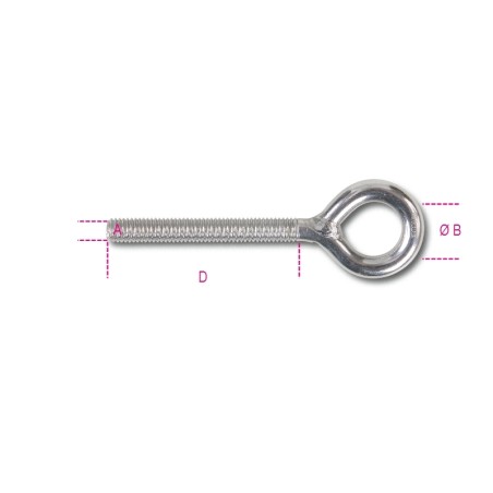 ROBUR 8249 Viti ad occhio per tasselli inox AISI 316