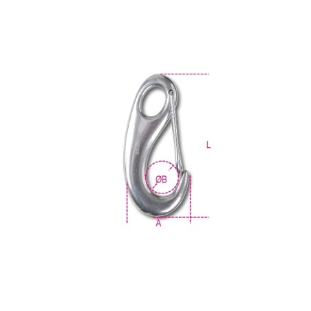 ROBUR 8250 Moschettoni a gancio con sicura inox AISI 316