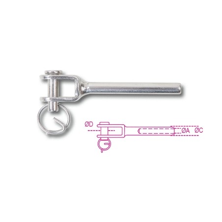 ROBUR 8285 Terminale a forcella inox AISI 316