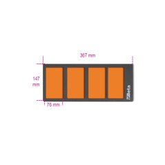 BETA VPM3 Vassoio morbido in EVA con 4 vaschette portaminuterie