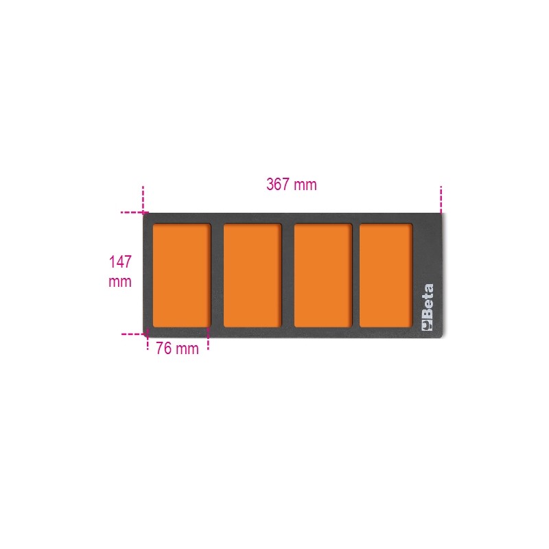 BETA VPM3 Vassoio morbido in EVA con 4 vaschette portaminuterie