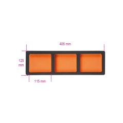 BETA VPM7 Vassoio morbido in EVA con 3 vaschette portaminuterie per cassettiere fisse C45PRO