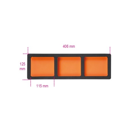 BETA VPM7 Vassoio morbido in EVA con 3 vaschette portaminuterie per cassettiere fisse C45PRO