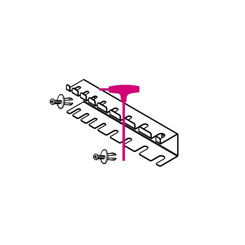 BETA S96T/8 Supporti per 8 chiavi maschio esagonali con impugnatura, in lamiera