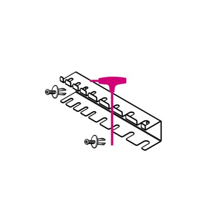 BETA S96T/8 Supporti per 8 chiavi maschio esagonali con impugnatura, in lamiera