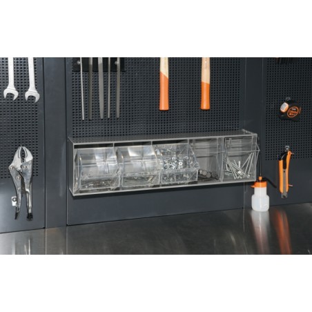 BETA PM/5C
 Portaminuterie a 5 vaschette in materiale plastico, con supporto