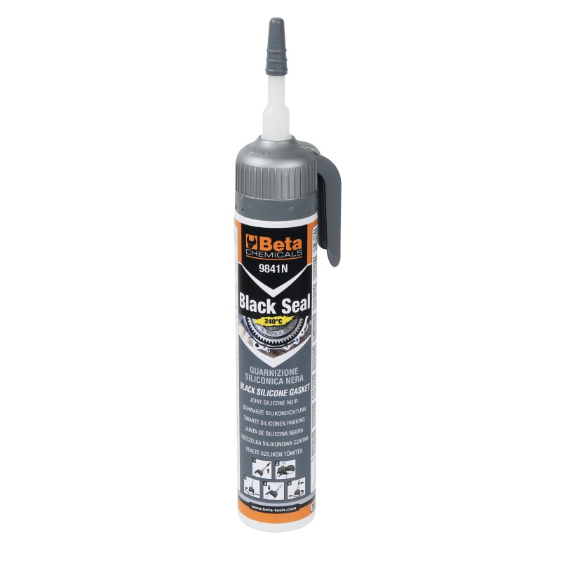 BETA 9841N  CONF. Guarnizione siliconica nera a reticolazione acetica