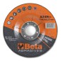 BETA 11011 Dischi abrasivi da sbavo per acciaio, esecuzione a centro depresso, da utilizzare con smerigliatrici portatili angola
