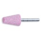 BETA 11107 Mole abrasive con gambo, granuli abrasivi di corindone rosa con legante ceramico, forma trapezoidale