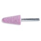 BETA 11111 Mole abrasive con gambo, granuli abrasivi di corindone rosa con legante ceramico, forma conica arrotondata