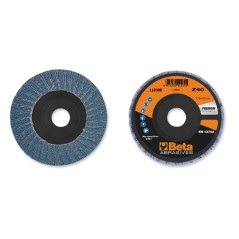 BETA 11202A-11202B Dischi lamellari con tela abrasiva allo zirconio Supporto in plastica e lamella doppia