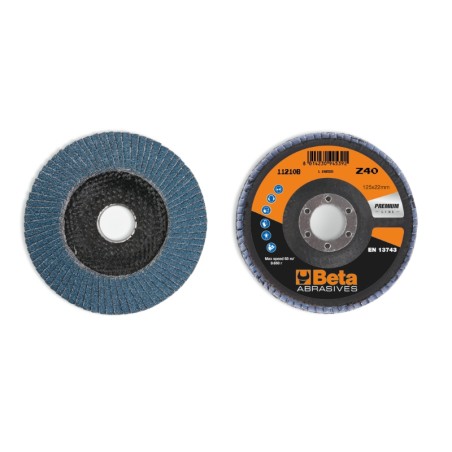BETA 11210A-11210B Dischi lamellari con tela abrasiva allo zirconio, supporto in fibra di vetro e lamella singola
