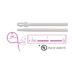 BM 1748-BP Fascette in nylon ad inserzione, colore naturale