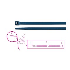 BM 1748-BX Fascette in nylon, colore blu, rilevabile da metal detector