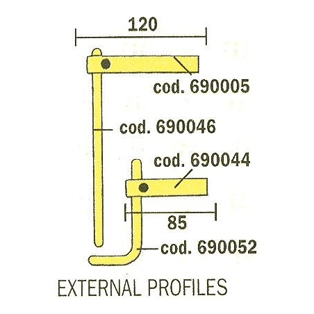 XA3 BRACCI + ELETTR. PER PROFILI ESTERNI cod. 803158 TELWIN