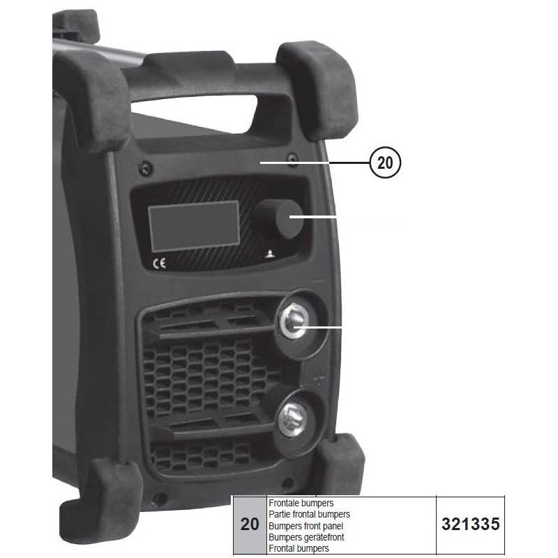 FRONTALE BUMPERS - MASCHERINA DI RICAMBIO PER SALDATRICI 227 TELWIN 321335