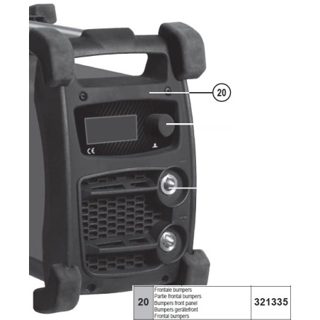 FRONTALE BUMPERS - MASCHERINA DI RICAMBIO PER SALDATRICI 227 TELWIN 321335