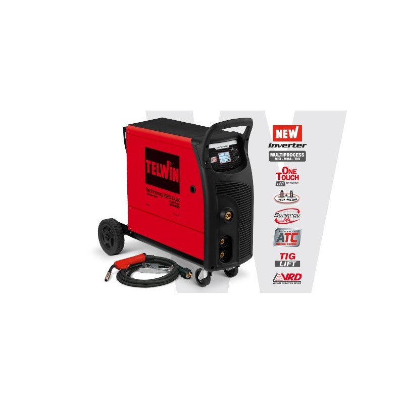 SALDATRICE INVERTER TECHNOMIG 225 DUAL SYNERGIC 230V TELWIN 816057
