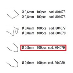 CONFEZIONE 100 GRAFFETTE D. 0,8mm - cod. 804079 TELWIN