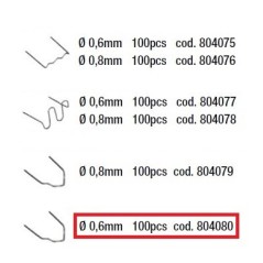 CONFEZIONE 100 GRAFFETTE D. 0,6mm - cod. 804080 TELWIN