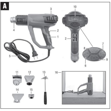 PISTOLA TERMICA HEAT GUN -  804096 TELWIN