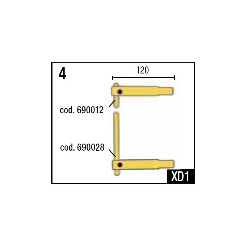 XD1 BRACCI DIRITTI L 120 + ELETTRODI - cod. 803015 TELWIN