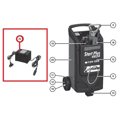 KIT ALIMENTATORE PER START PLUS 4824 TELWIN - 981015