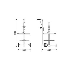 64033 Kit di ingrassaggio carrellato per fusti