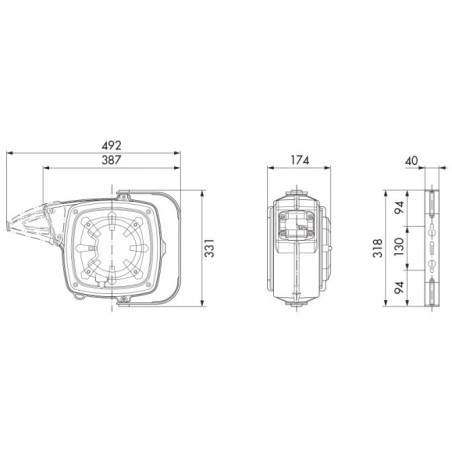 2315 Avvolgicavo tensione di alimentazione 230V monofase, senza presa