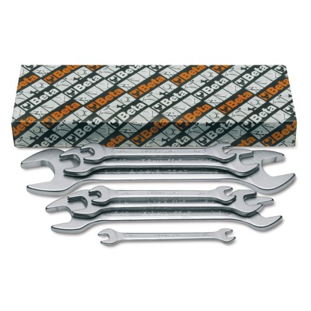 BETA 55AS/8 Serie di 8 chiavi a forchetta doppie, misure in pollici