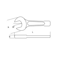 BETA 58 Chiavi a forchetta semplici a percussione zincate