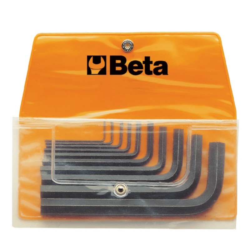BETA 96N/B10 Serie di 10 chiavi maschio esagonale piegate (art. 96N) in busta